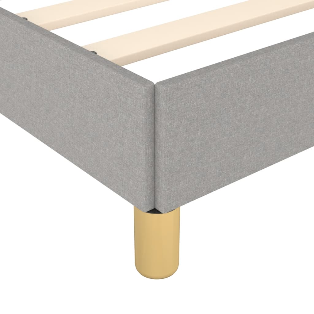 sengeramme uden madras 120x190 cm stof enkeltseng lysegrå