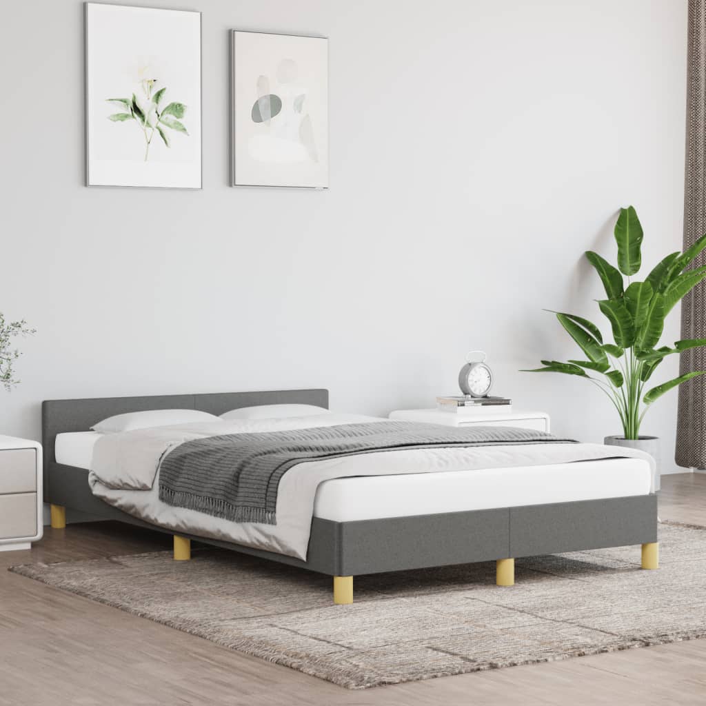 sengeramme uden madras 120x190 cm stof enkeltseng Mørkegrå