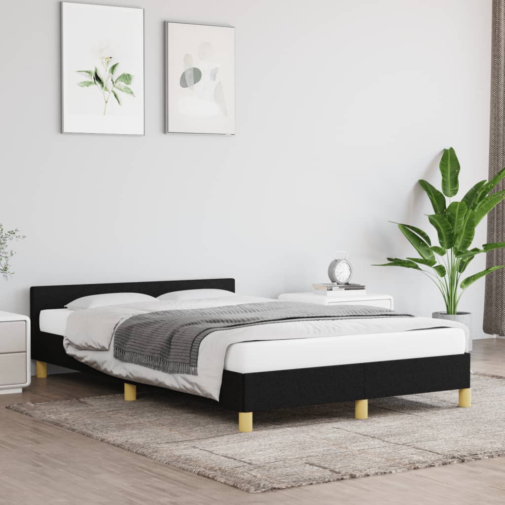 sengeramme uden madras 120x190 cm stof sort