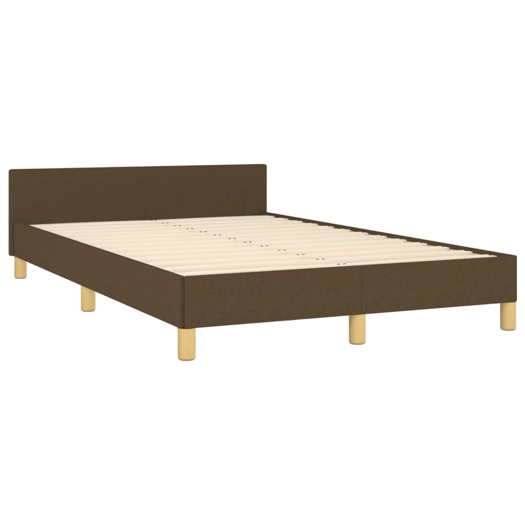 sengeramme uden madras 120x190 cm stof mørkebrun