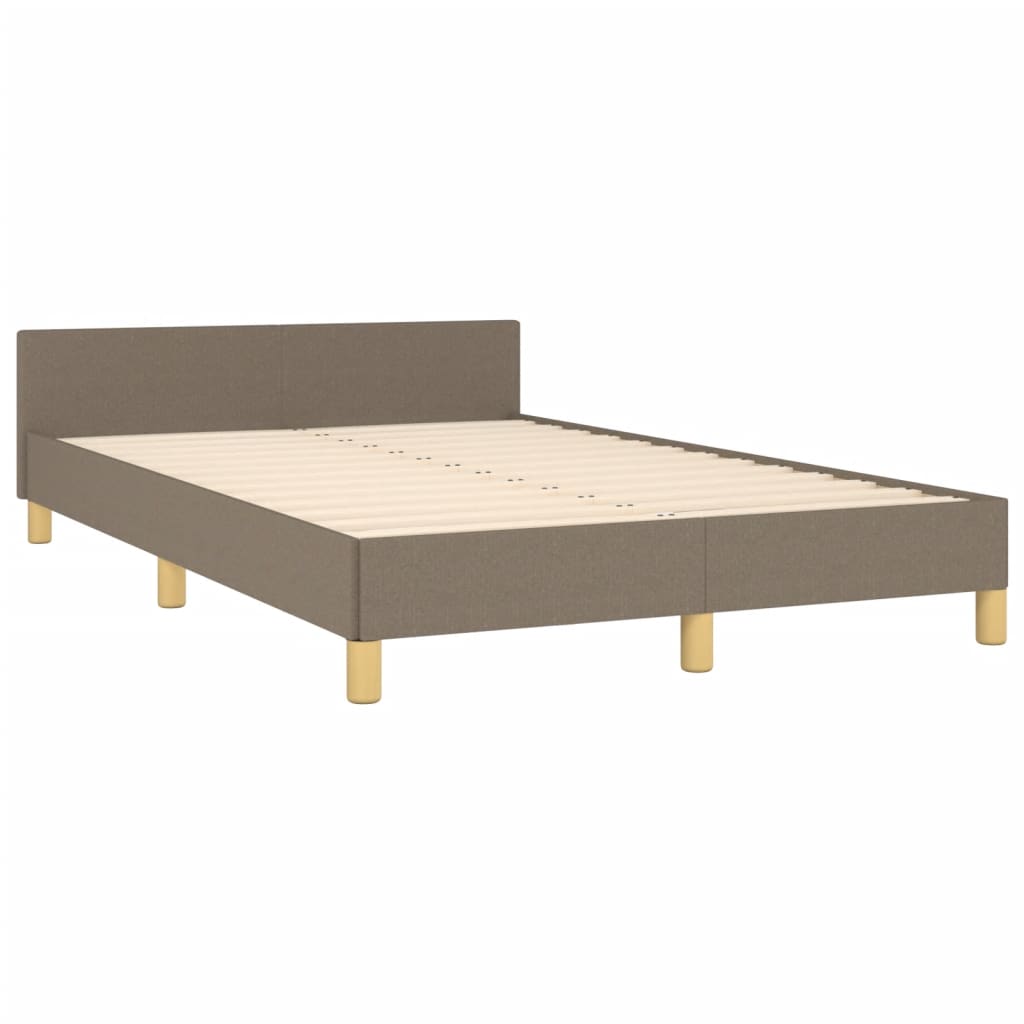 sengeramme uden madras 120x190 cm stof gråbrun