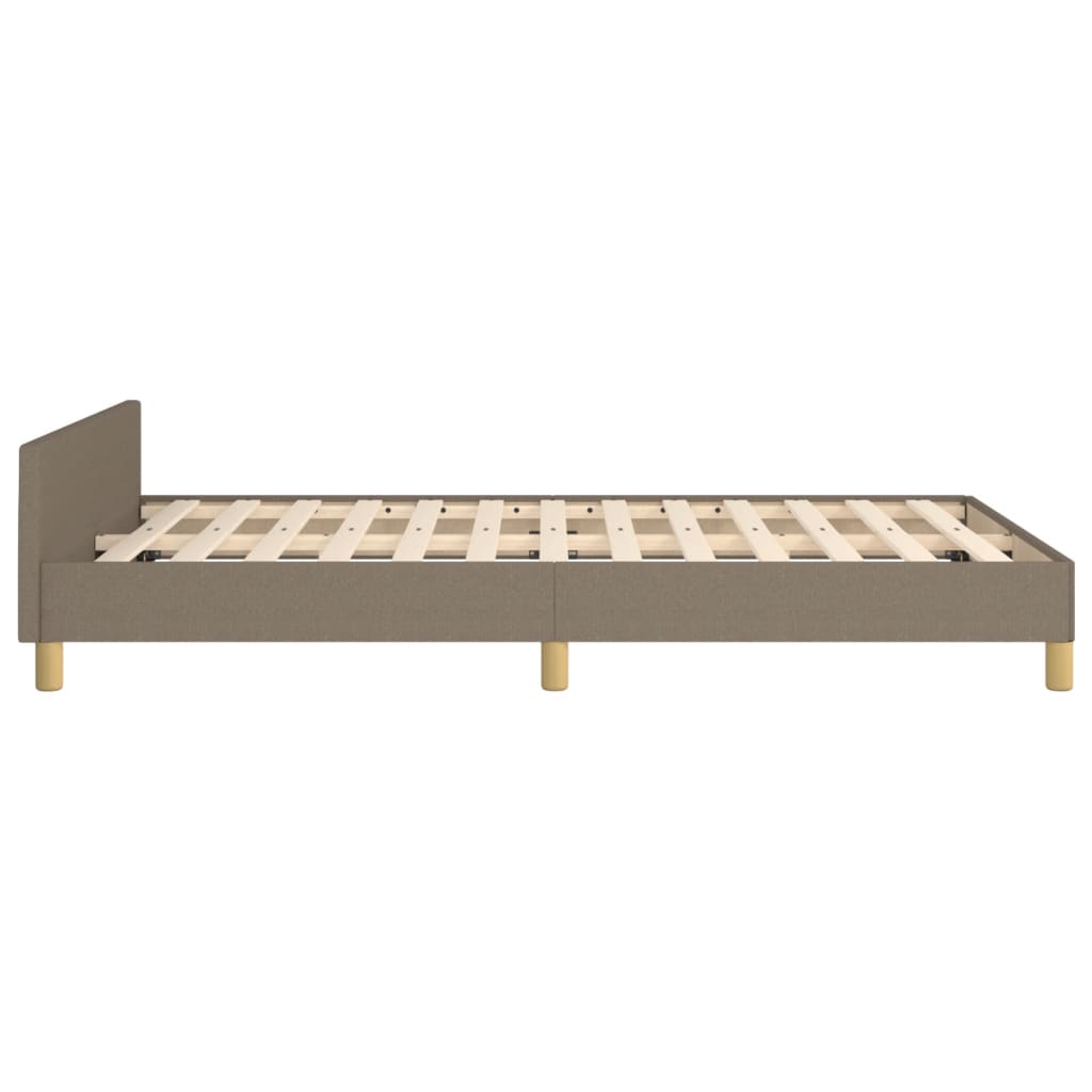 sengeramme uden madras 120x190 cm stof gråbrun
