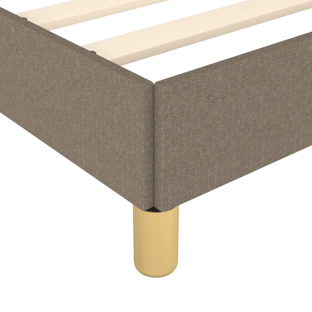 sengeramme uden madras 120x190 cm stof gråbrun