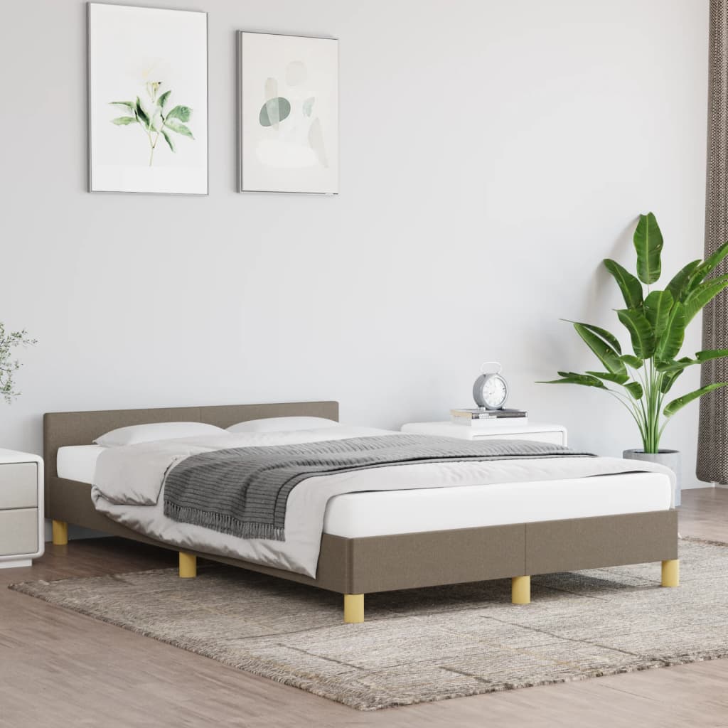 sengeramme uden madras 120x190 cm stof gråbrun