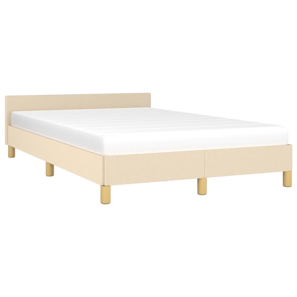 sengeramme uden madras 120x190 cm stof cremefarvet