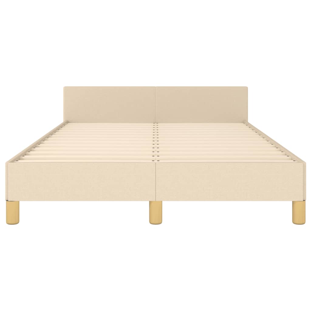 sengeramme uden madras 120x190 cm stof cremefarvet