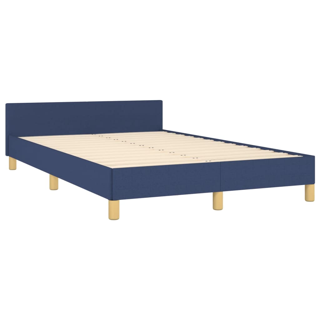 sengeramme uden madras 120x190 cm stof blå