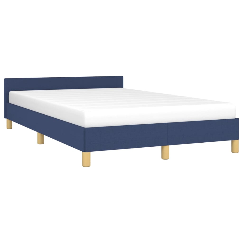 sengeramme uden madras 120x190 cm stof blå