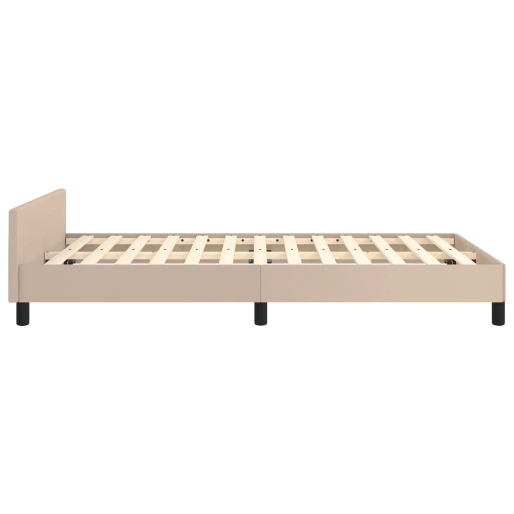 sengeramme uden madras 120x190 cm cappuccino farvet