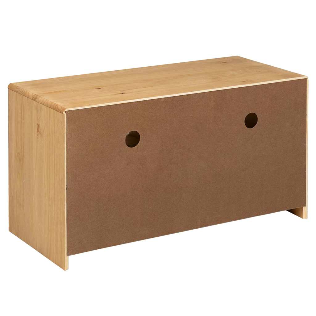 tv-bord SAUDA 99x43x55 cm massivt fyrretræ egetræsfarvet