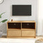 tv-bord SAUDA 99x43x55 cm massivt fyrretræ egetræsfarvet