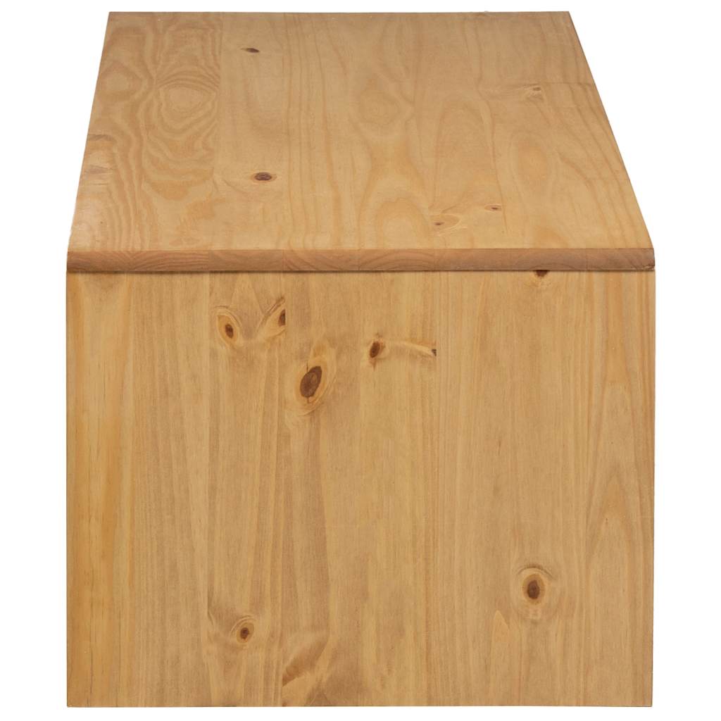 sofabord SAUDA 99x55x45 cm massivt fyrretræ egetræsfarvet