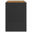 barbord til haven 145x80x110 cm akacietop polyrattan sort