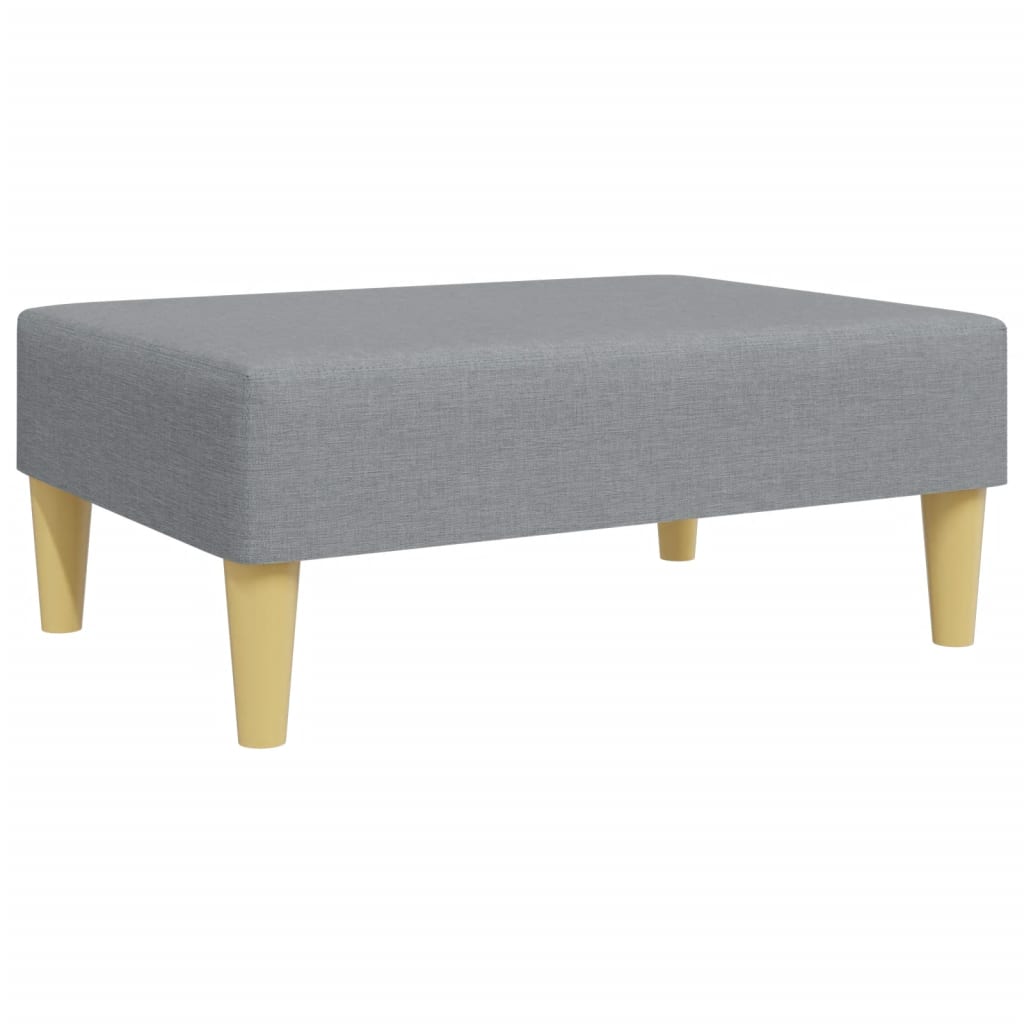 fodskammel 77x55x31 cm stof lysegrå