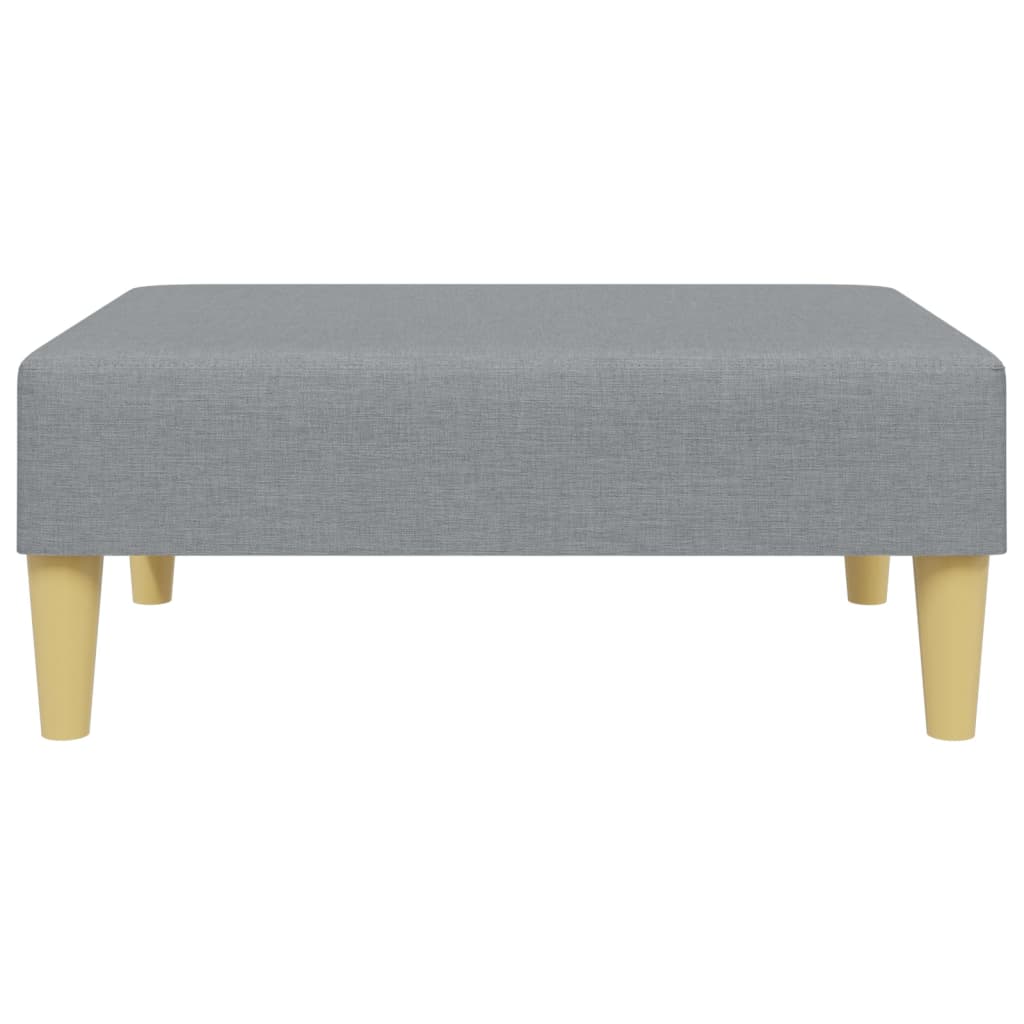 fodskammel 77x55x31 cm stof lysegrå
