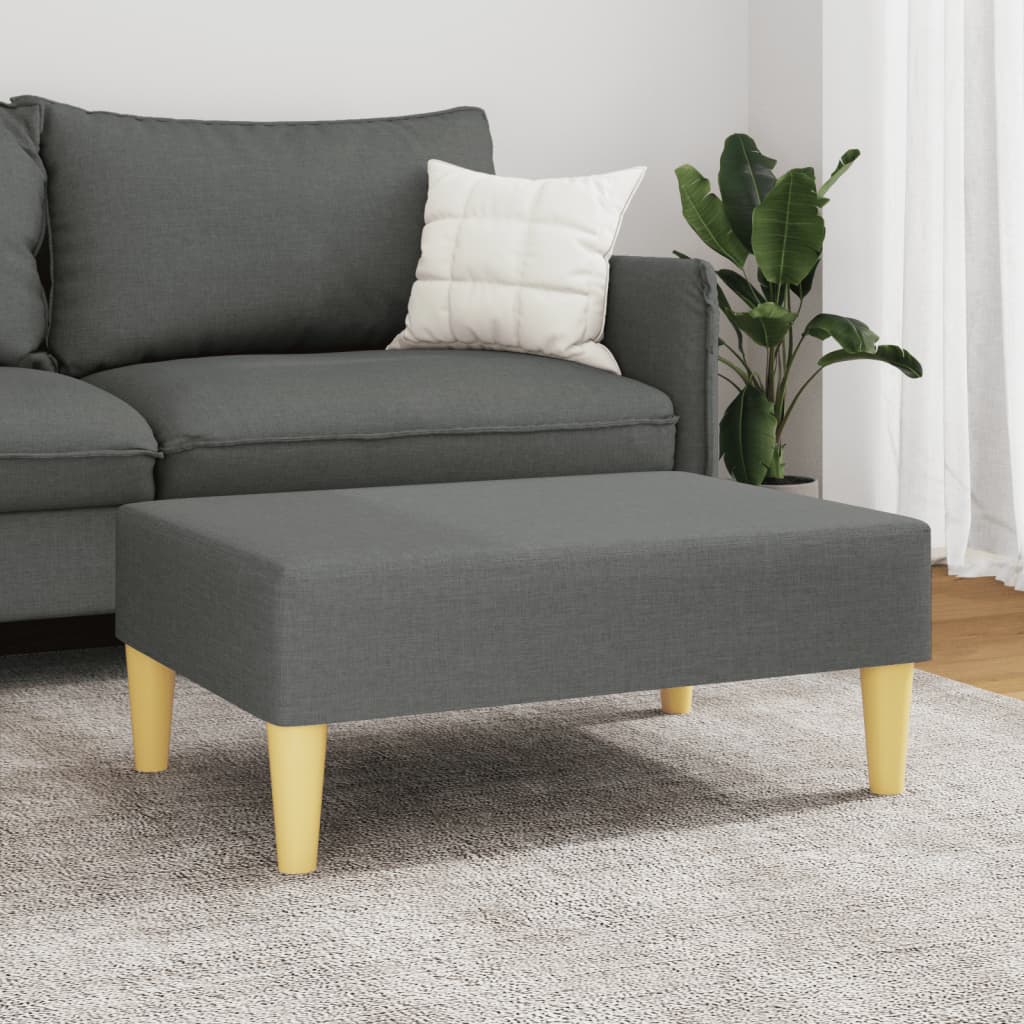 fodskammel 77x55x31 cm stof mørkegrå