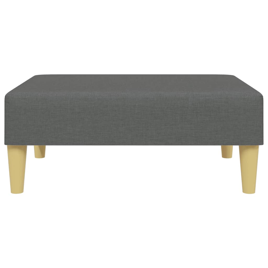 fodskammel 77x55x31 cm stof mørkegrå