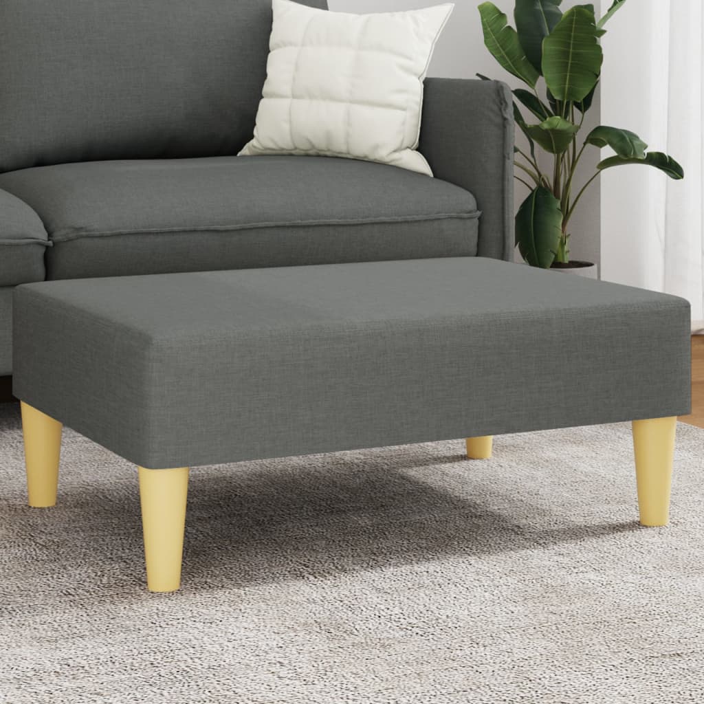 fodskammel 77x55x31 cm stof mørkegrå