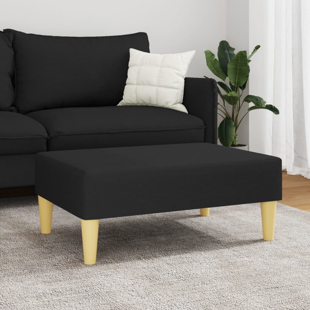 fodskammel 77x55x31 cm stof sort