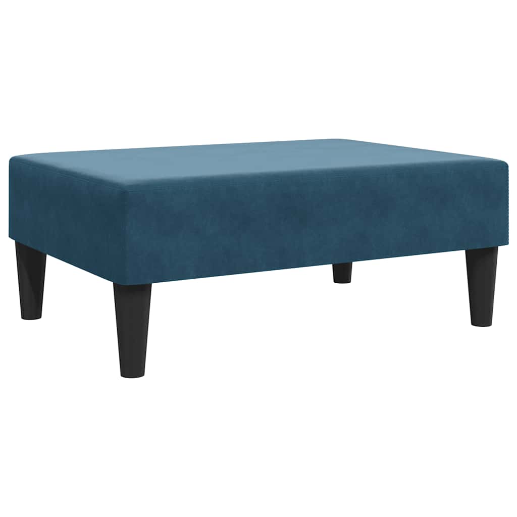 fodskammel 77x55x31 cm velour blå
