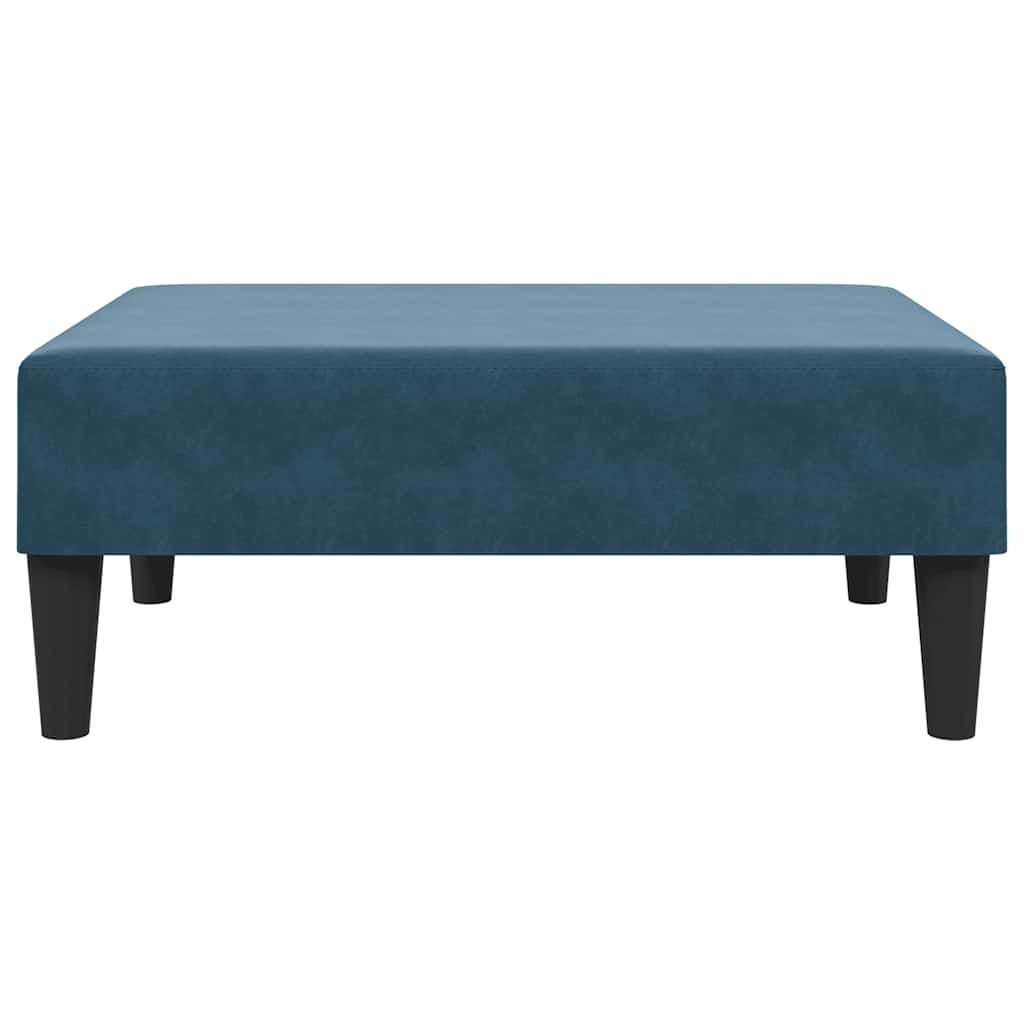 fodskammel 77x55x31 cm velour blå
