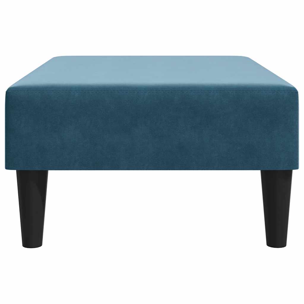 fodskammel 77x55x31 cm velour blå