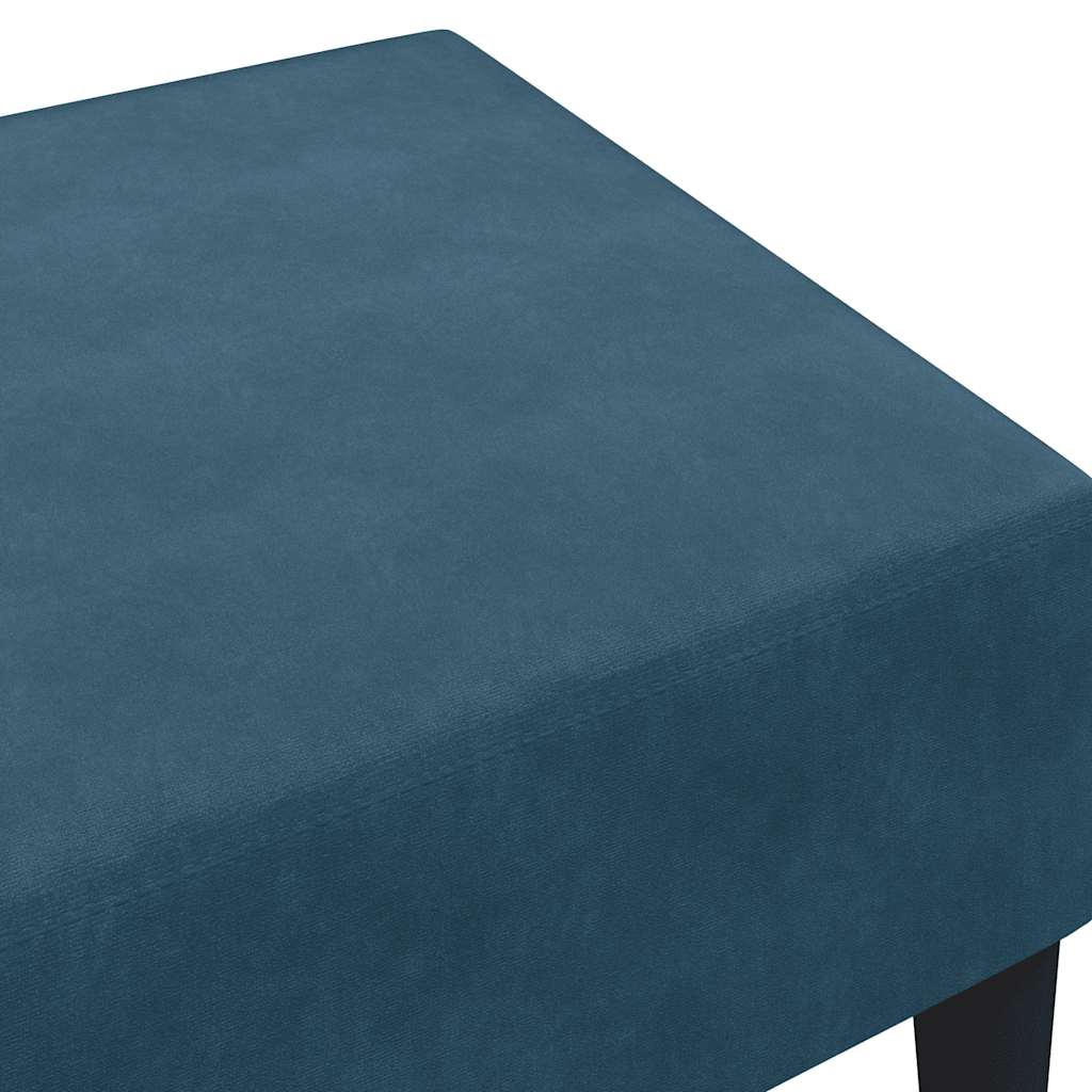 fodskammel 77x55x31 cm velour blå