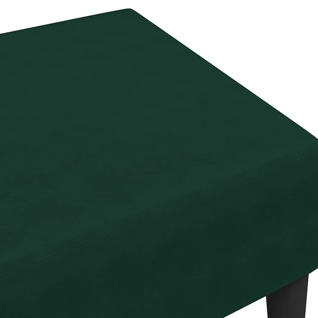 fodskammel 77x55x31 cm velour mørkegrøn
