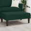 fodskammel 77x55x31 cm velour mørkegrøn