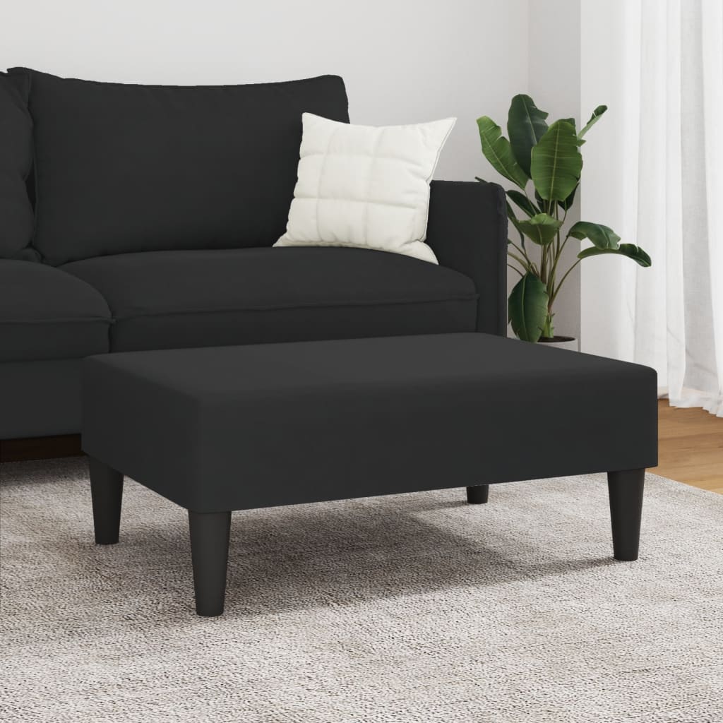 fodskammel 77x55x31 cm velour sort