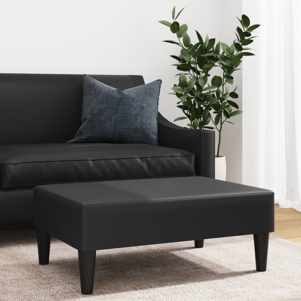 fodskammel 77x55x31 cm kunstlæder sort