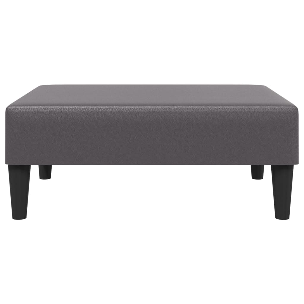 fodskammel 77x55x31 cm kunstlæder grå