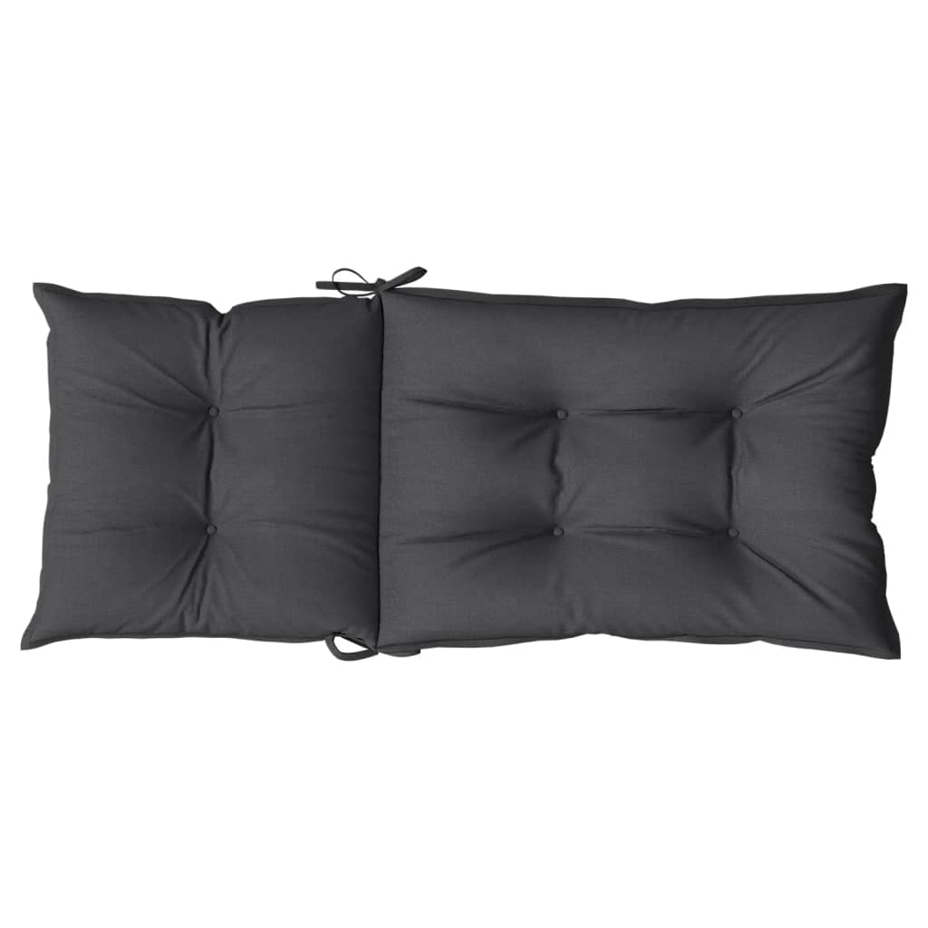 stolehynder med høj ryg 6 stk. 120x50x7 cm stof antracitgrå