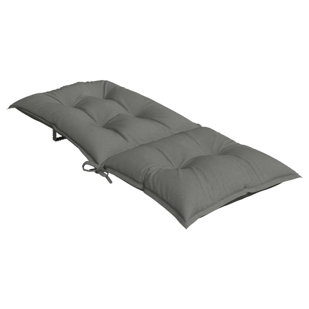 stolehynder med høj ryg 6 stk. 120x50x7 cm stof mørkegrå