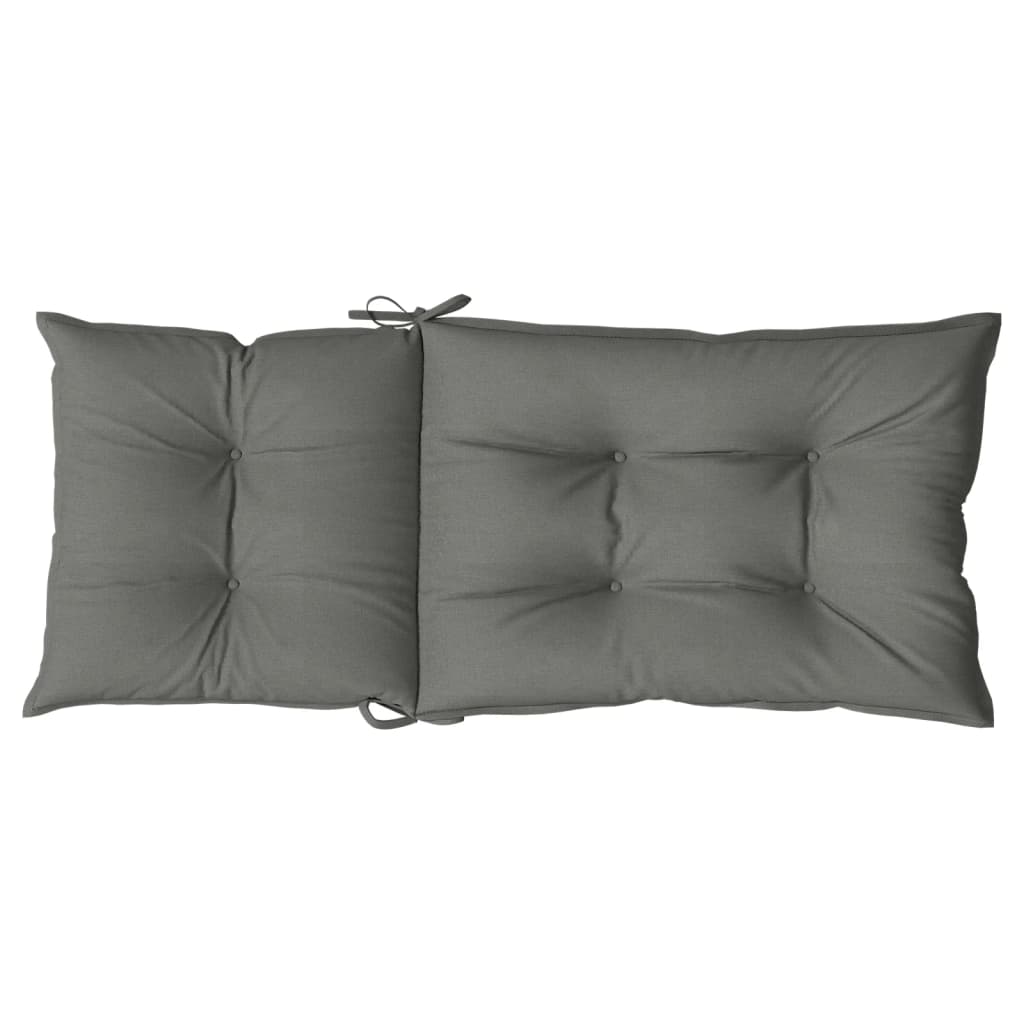 stolehynder med høj ryg 6 stk. 120x50x7 cm stof mørkegrå