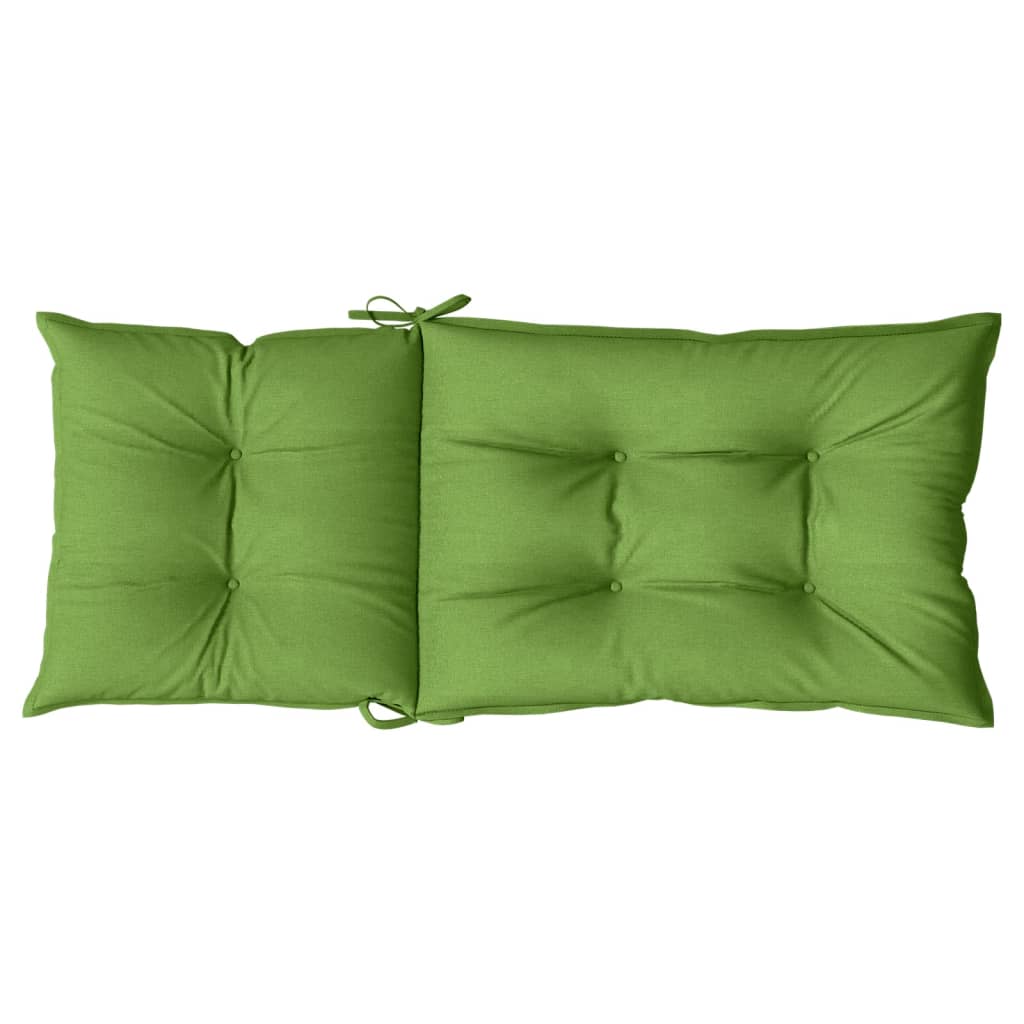 stolehynder med høj ryg 6 stk. 120x50x7 cm stof grøn