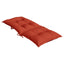 stolehynder med høj ryg 6 stk. 120x50x7 cm stof rød