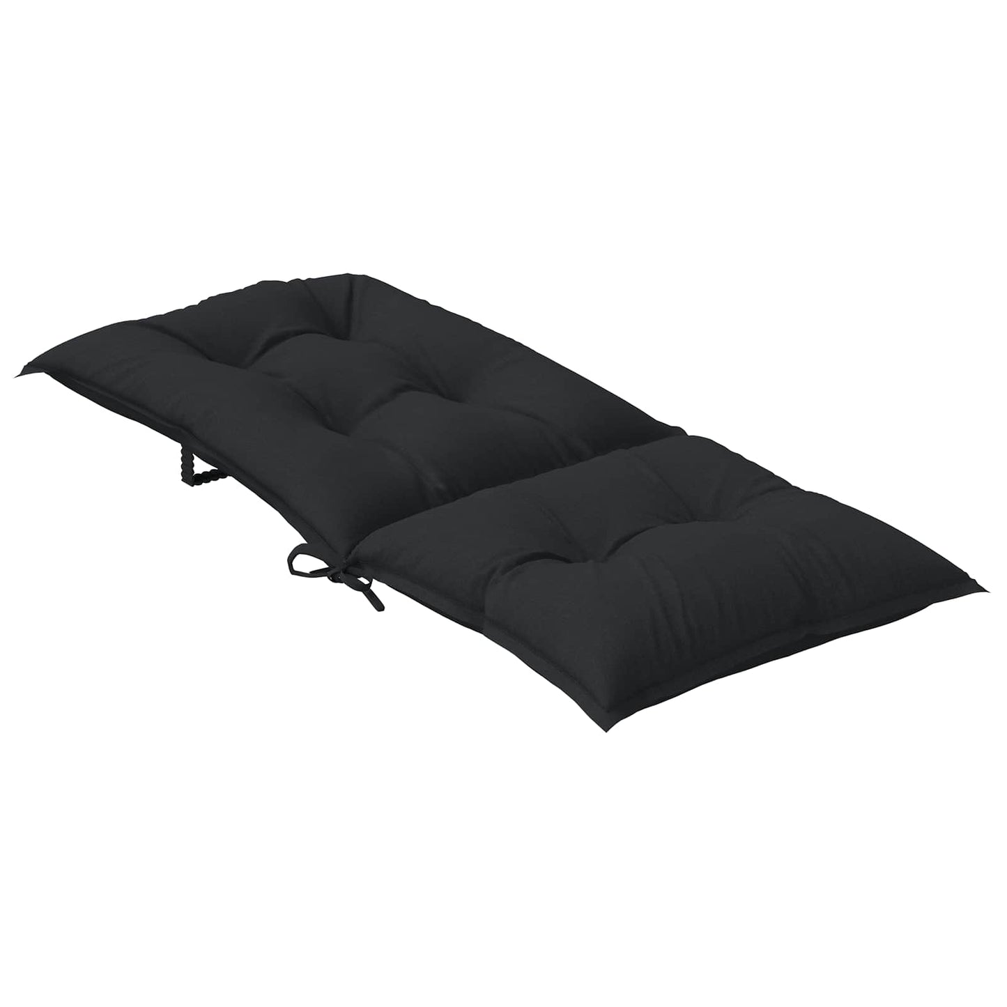 Højrygget Stol Pudepakke 2 stk. Polyester Melange Sort