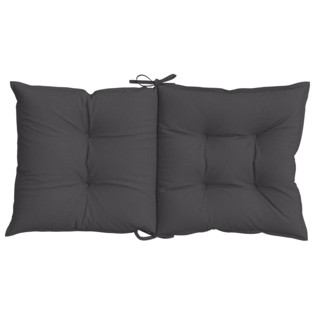 stolehynder med lav ryg 4 stk. 100x50x7 cm stof antracitgrå