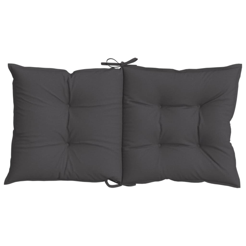 stolehynder med lav ryg 6 stk. 100x50x7 cm stof antracitgrå