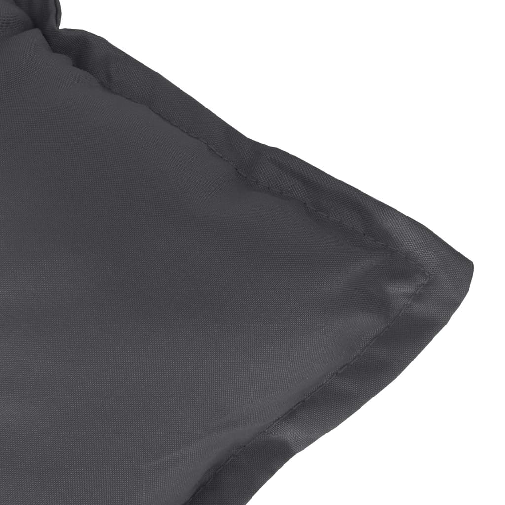 stolehynder med lav ryg 6 stk. 100x50x7 cm stof antracitgrå