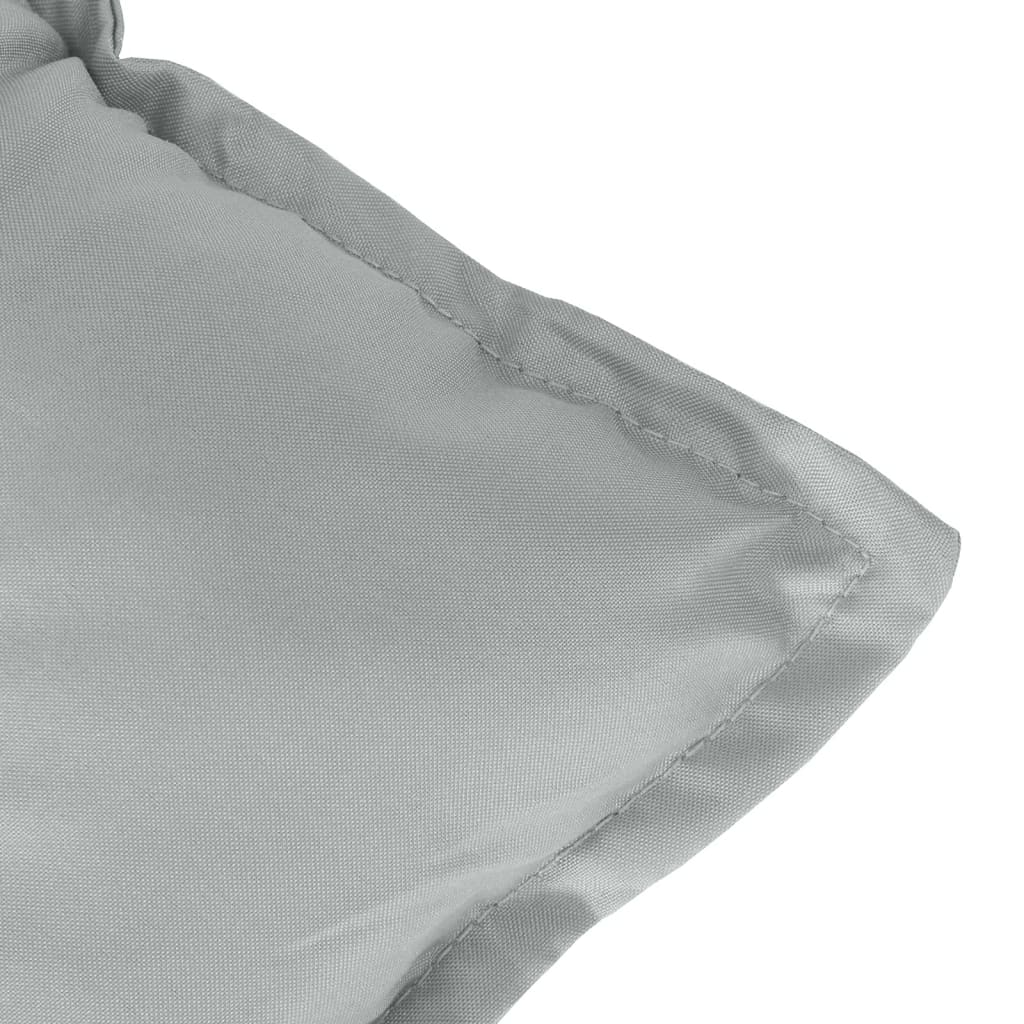 stolehynder med lav ryg 4 stk. 100x50x7 cm stof lysegrå