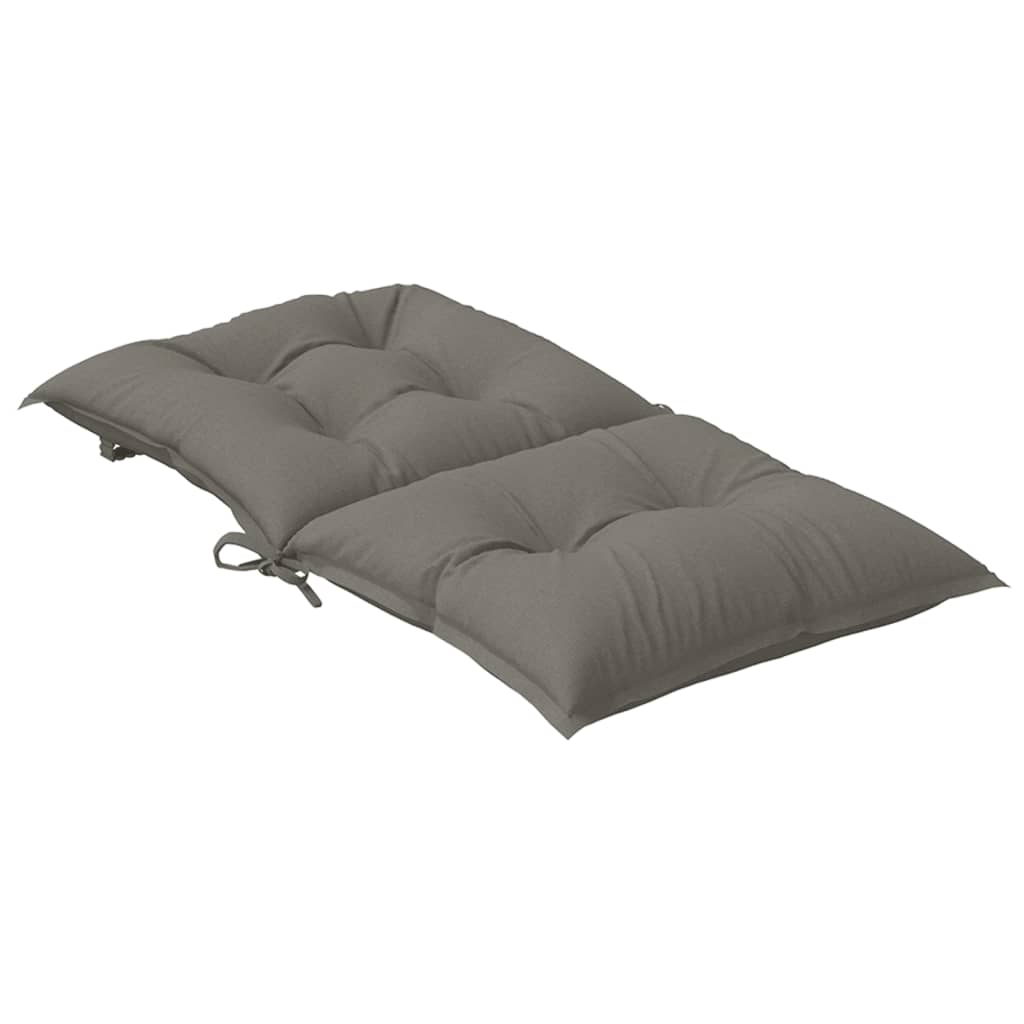 stolehynder med lav ryg 2 stk. 100x50x7 cm stof mørkegrå