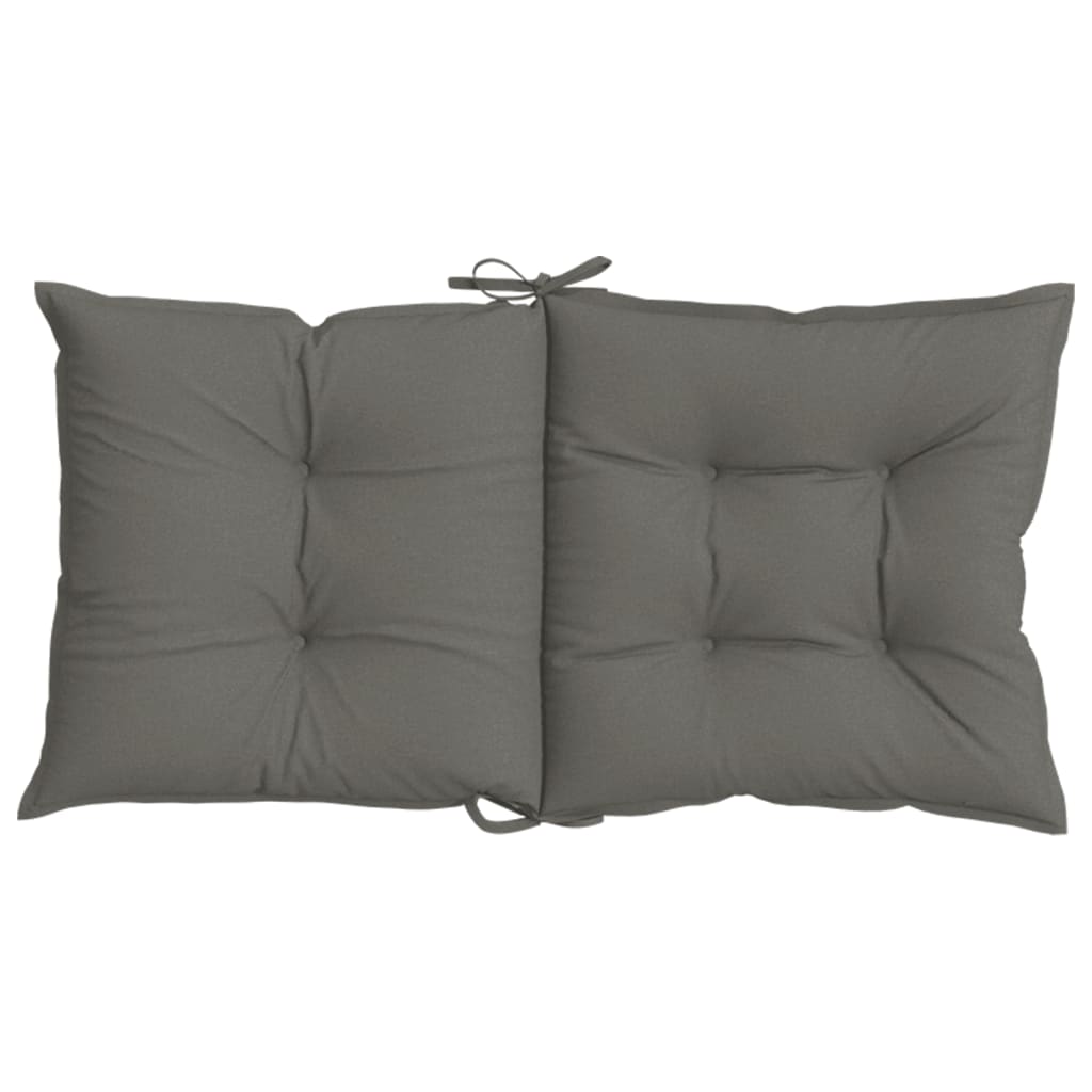 stolehynder med lav ryg 4 stk. 100x50x7 cm stof mørkegrå