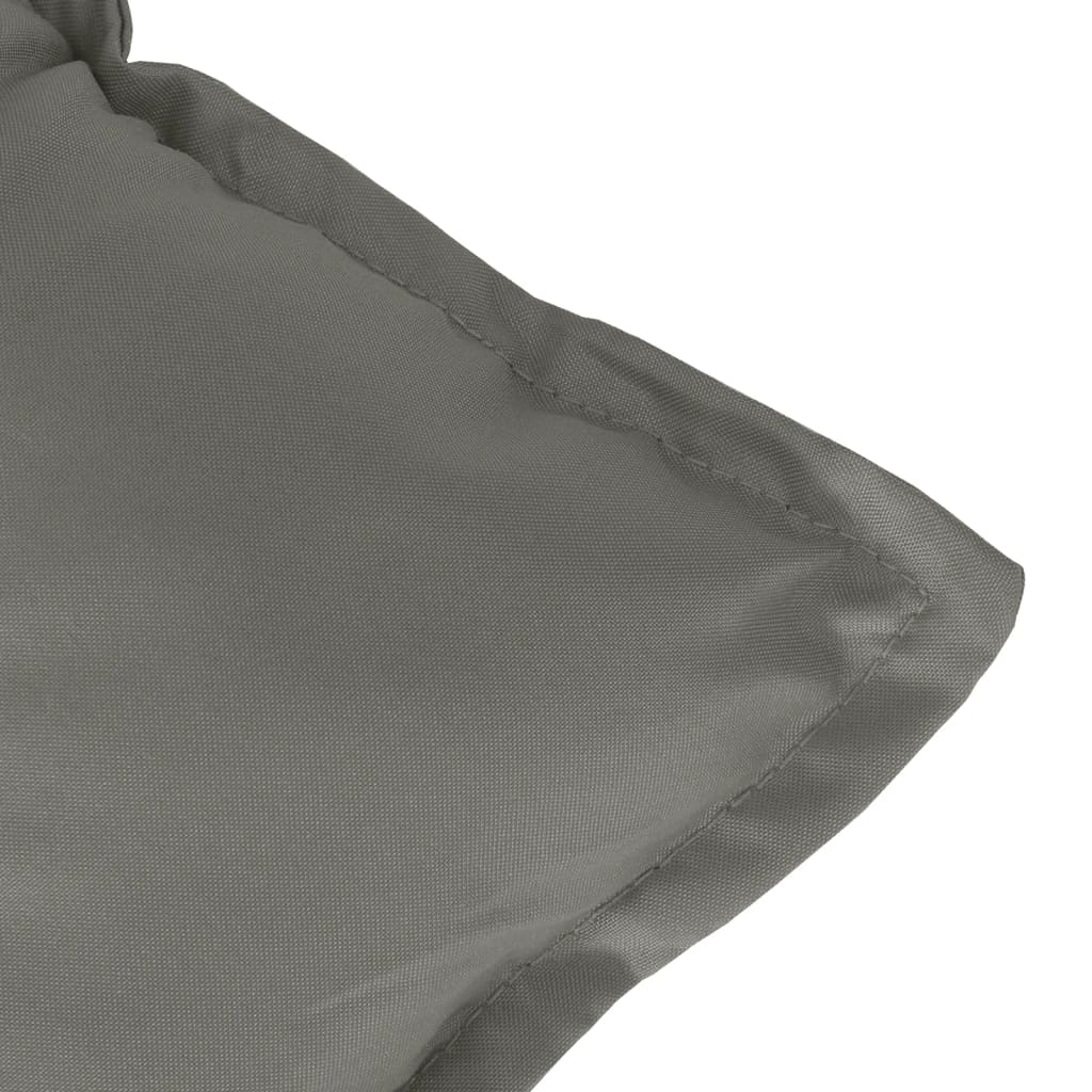 stolehynder med lav ryg 4 stk. 100x50x7 cm stof mørkegrå
