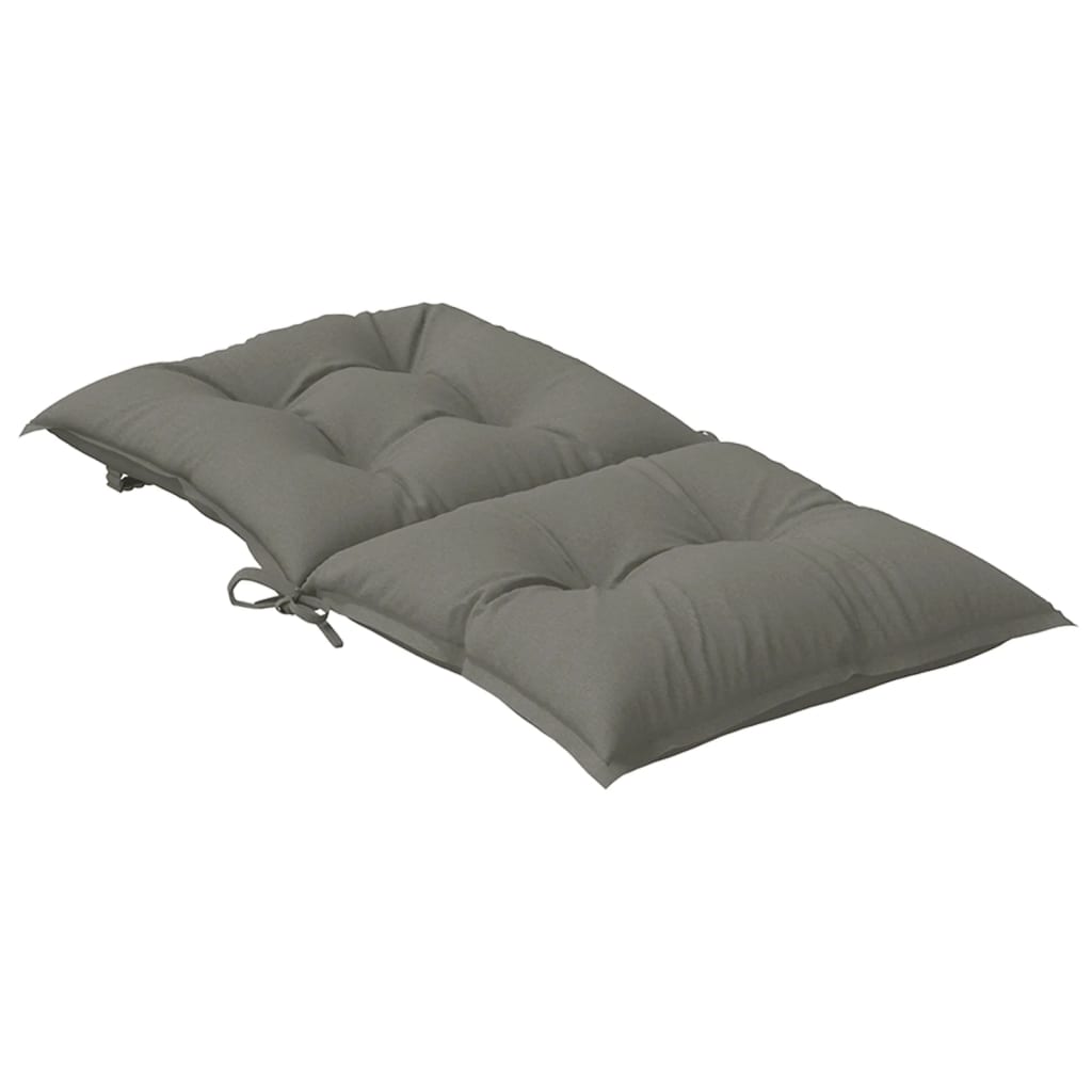 stolehynder med lav ryg 6 stk. 100x50x7 cm stof mørkegrå