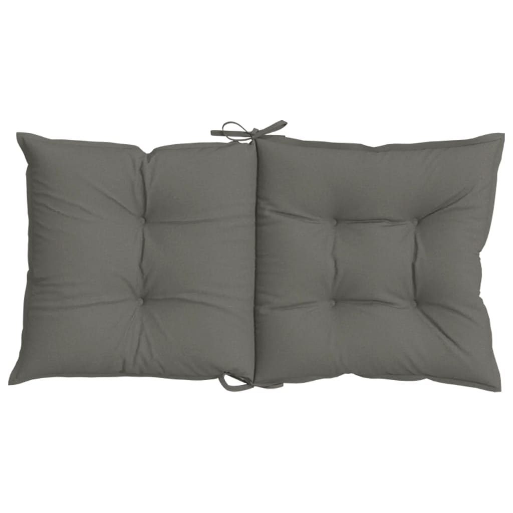 stolehynder med lav ryg 6 stk. 100x50x7 cm stof mørkegrå