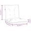 stolehynder med lav ryg 2 stk. 100x50x7 cm stof cremefarvet
