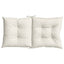 stolehynder med lav ryg 6 stk. 100x50x7 cm stof cremefarvet