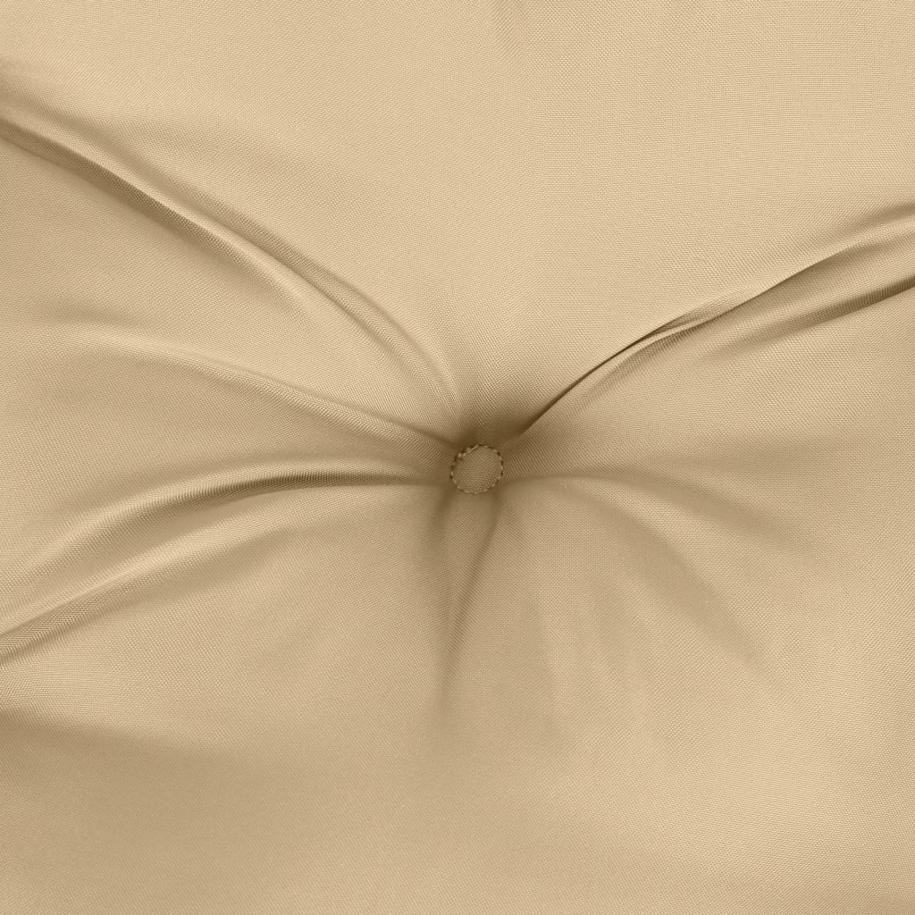 stolehynder med lav ryg 2 stk. 100x50x7 cm stof beige